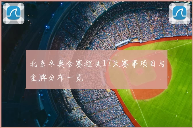 北京冬奥会赛程共17天赛事项目与金牌分布一览