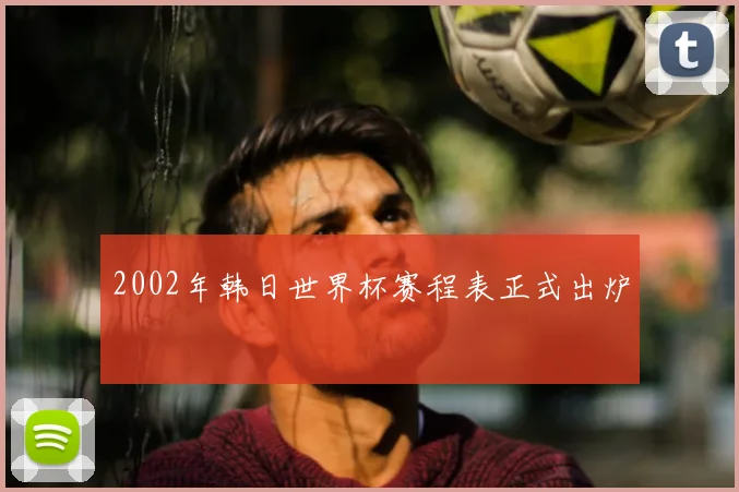 2002年韩日世界杯赛程表正式出炉